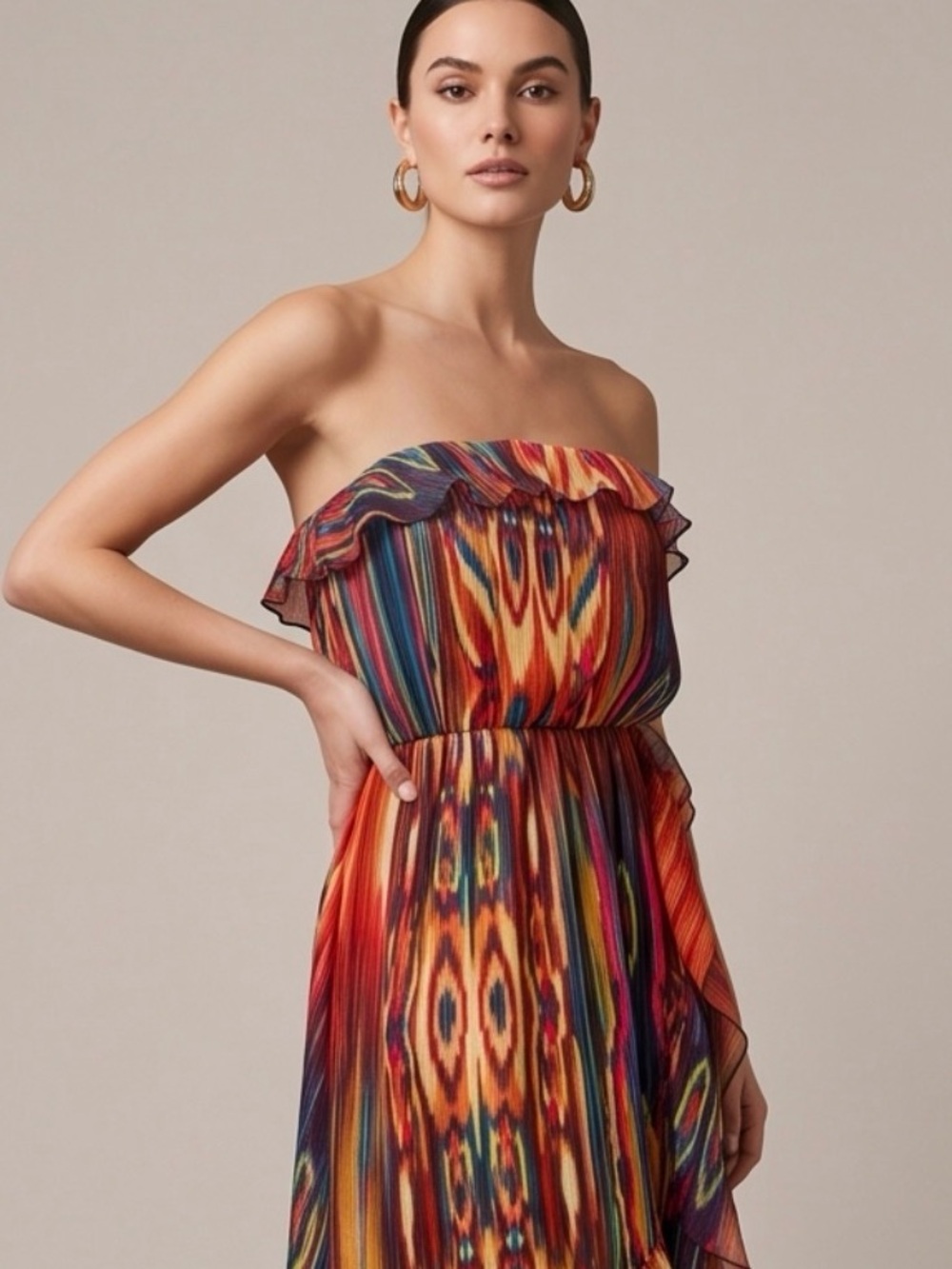 Gabriella Rocha Multicolor Strapless Mini Dress - Size M
